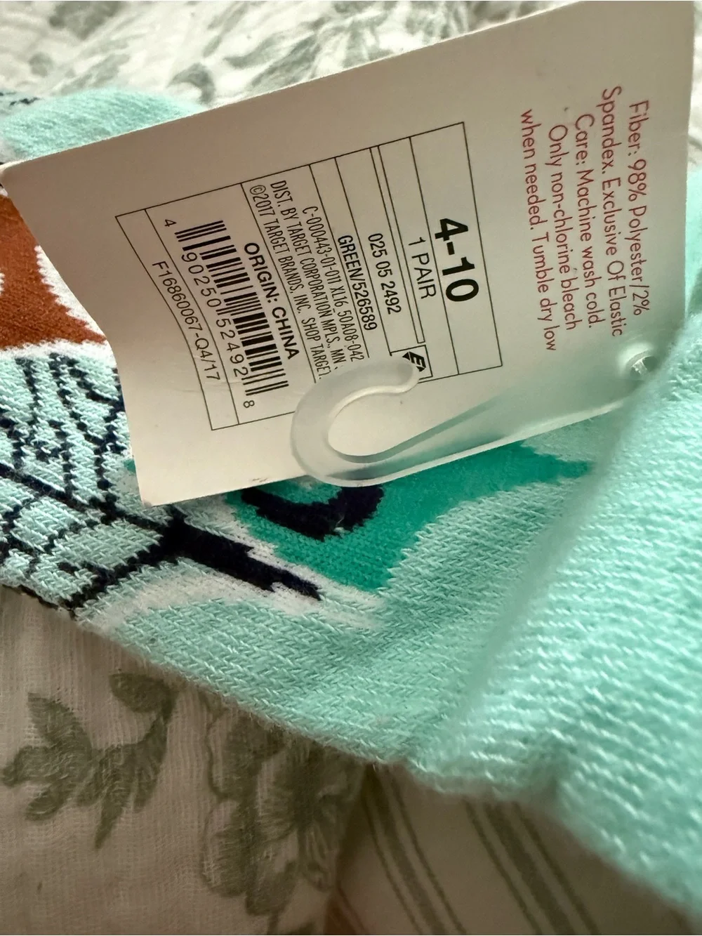 Target young adults Mint Animal Print Pajama Socks with Fox, Bear & Raccoon
